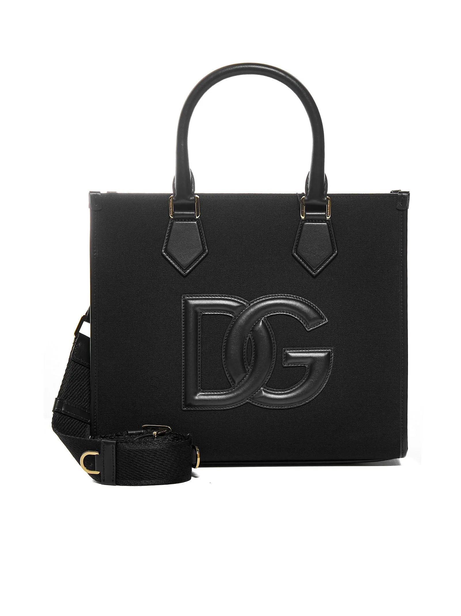 Dolce & Gabbana Logo-Patch Strapped Tote Bag