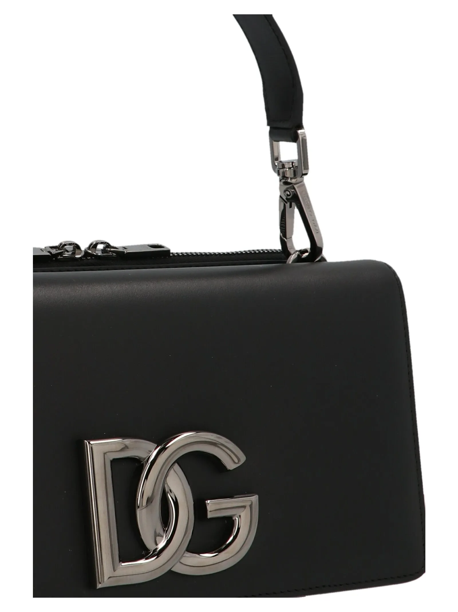 Dolce & Gabbana Logo Plaque Foldover Shoulder Bag