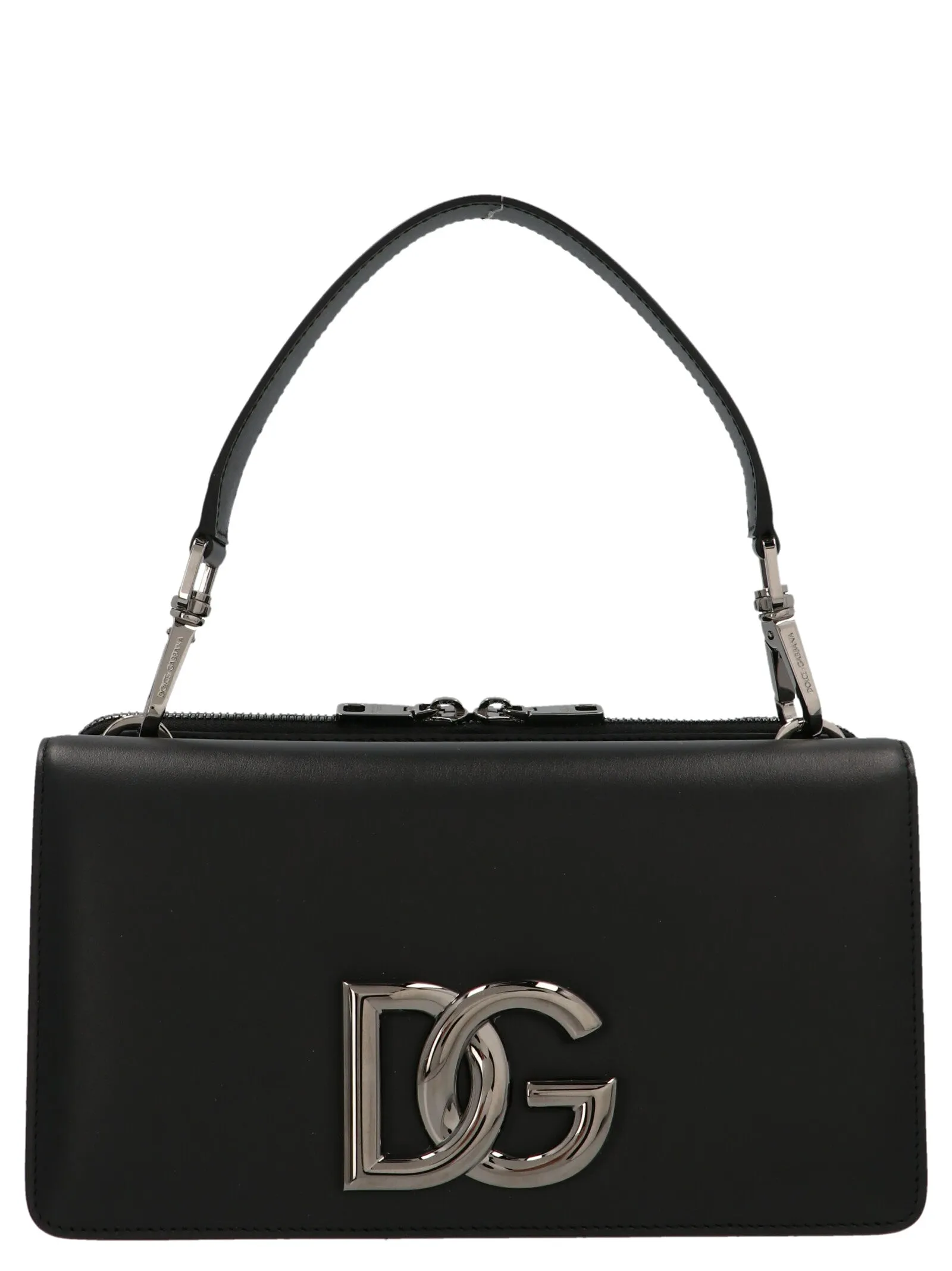 Dolce & Gabbana Logo Plaque Foldover Shoulder Bag