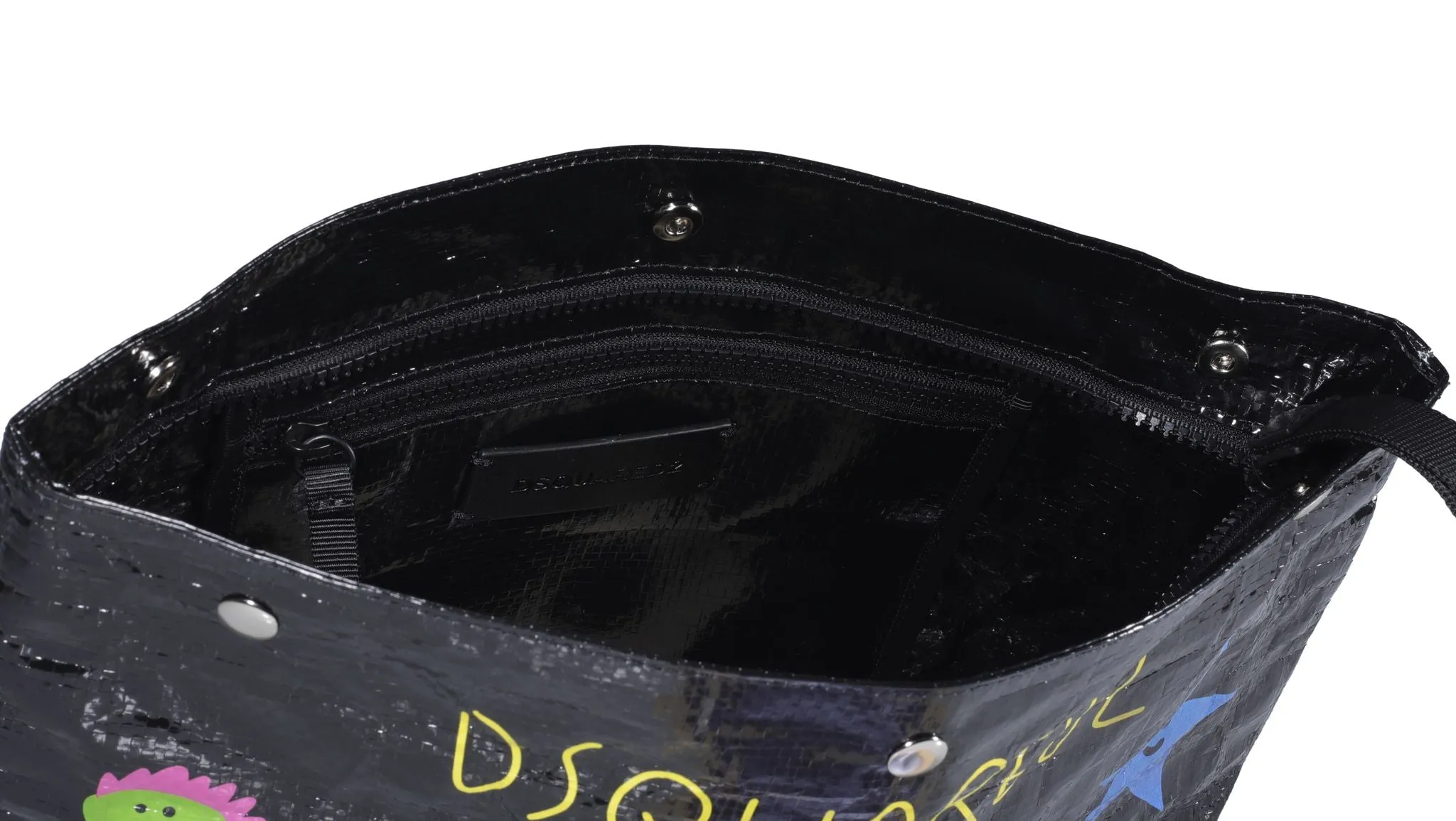 Dsquared2 Graphic Printed Crinkle Clutch Bag