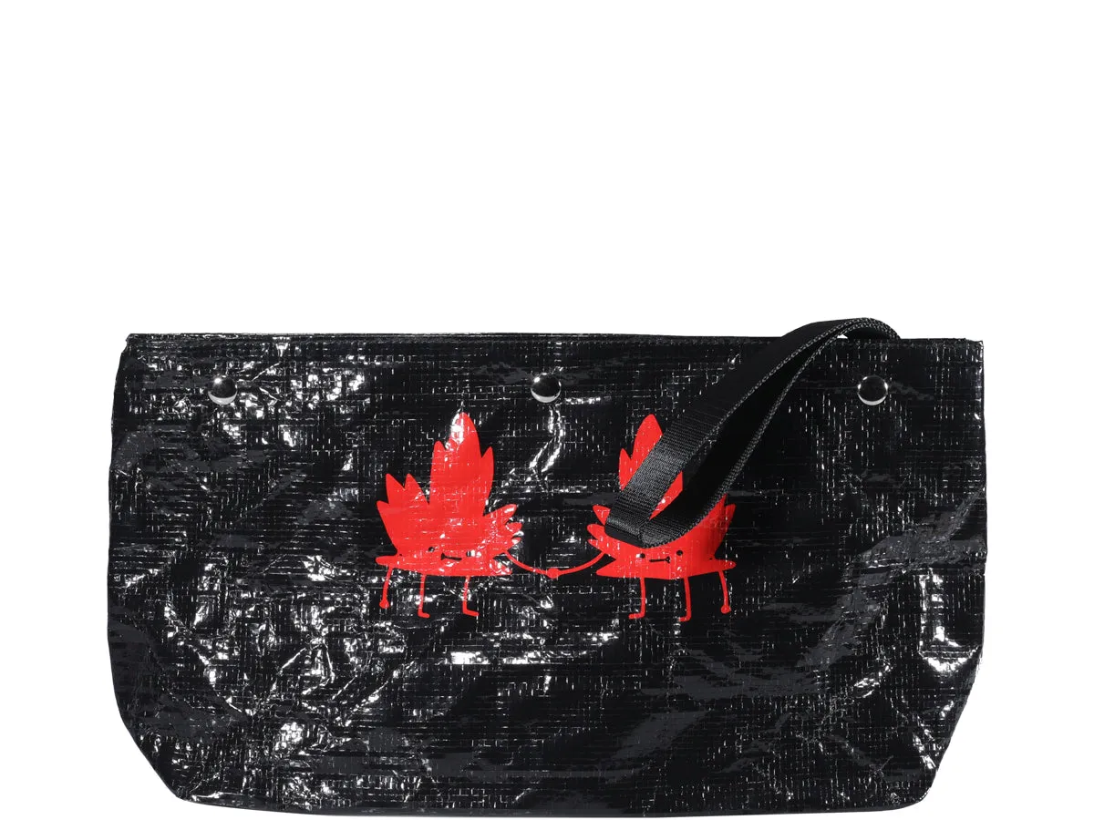 Dsquared2 Graphic Printed Crinkle Clutch Bag