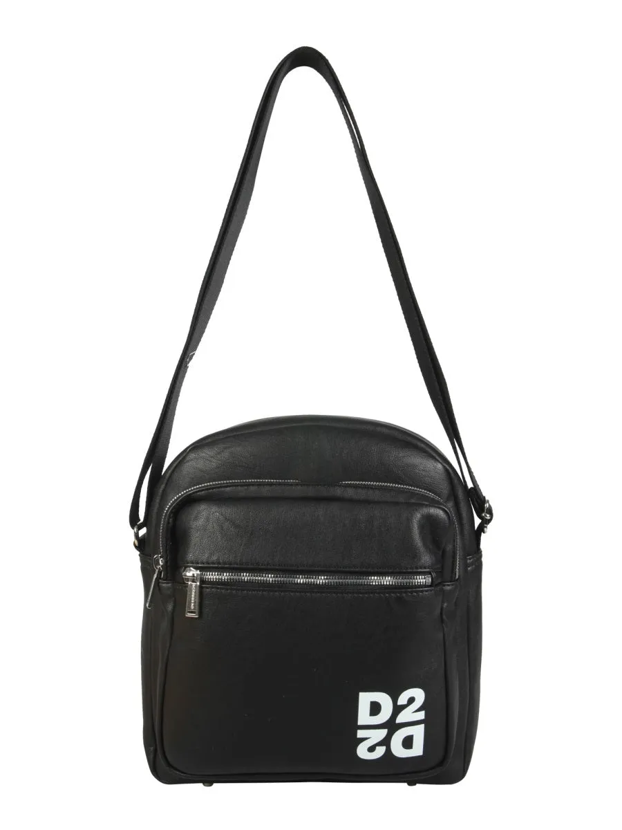 Dsquared2 Logo Printed Zipped Shoulder Bag