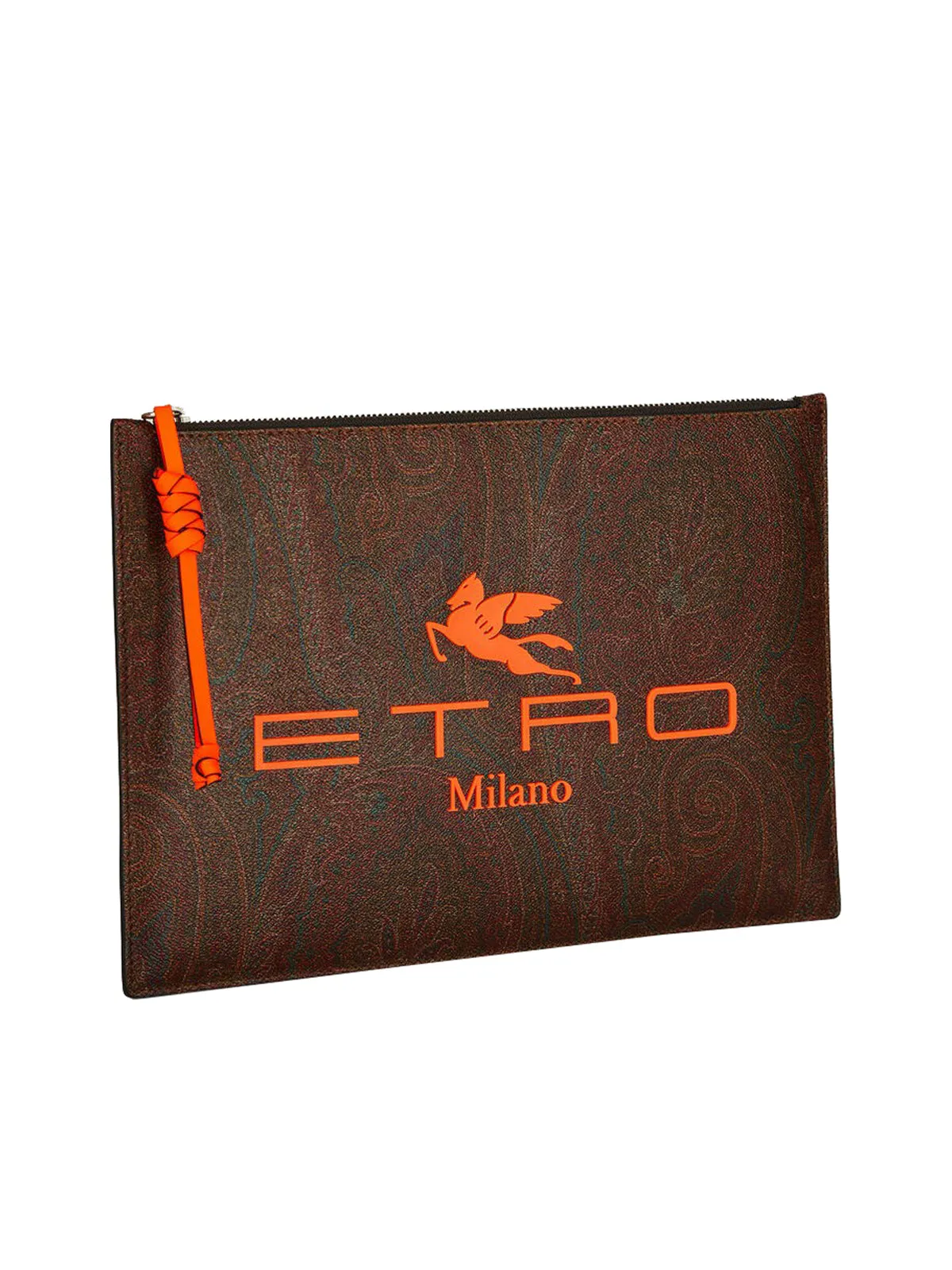 Etro Logo Print Clutch Bag