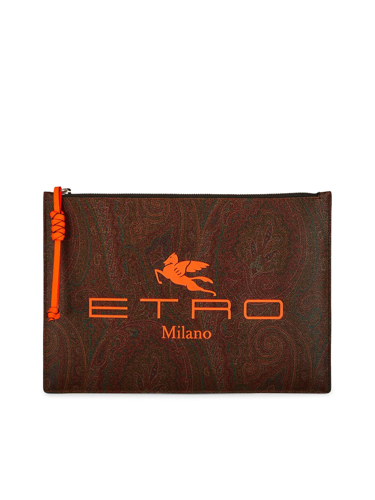 Etro Logo Print Clutch Bag