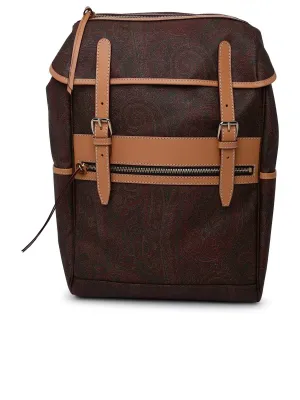 Etro Paisley Print Foldover Top Backpack