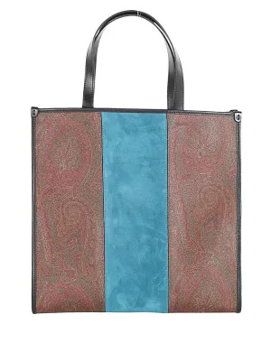 Etro Paisley Printed Zip Detailed Tote Bag