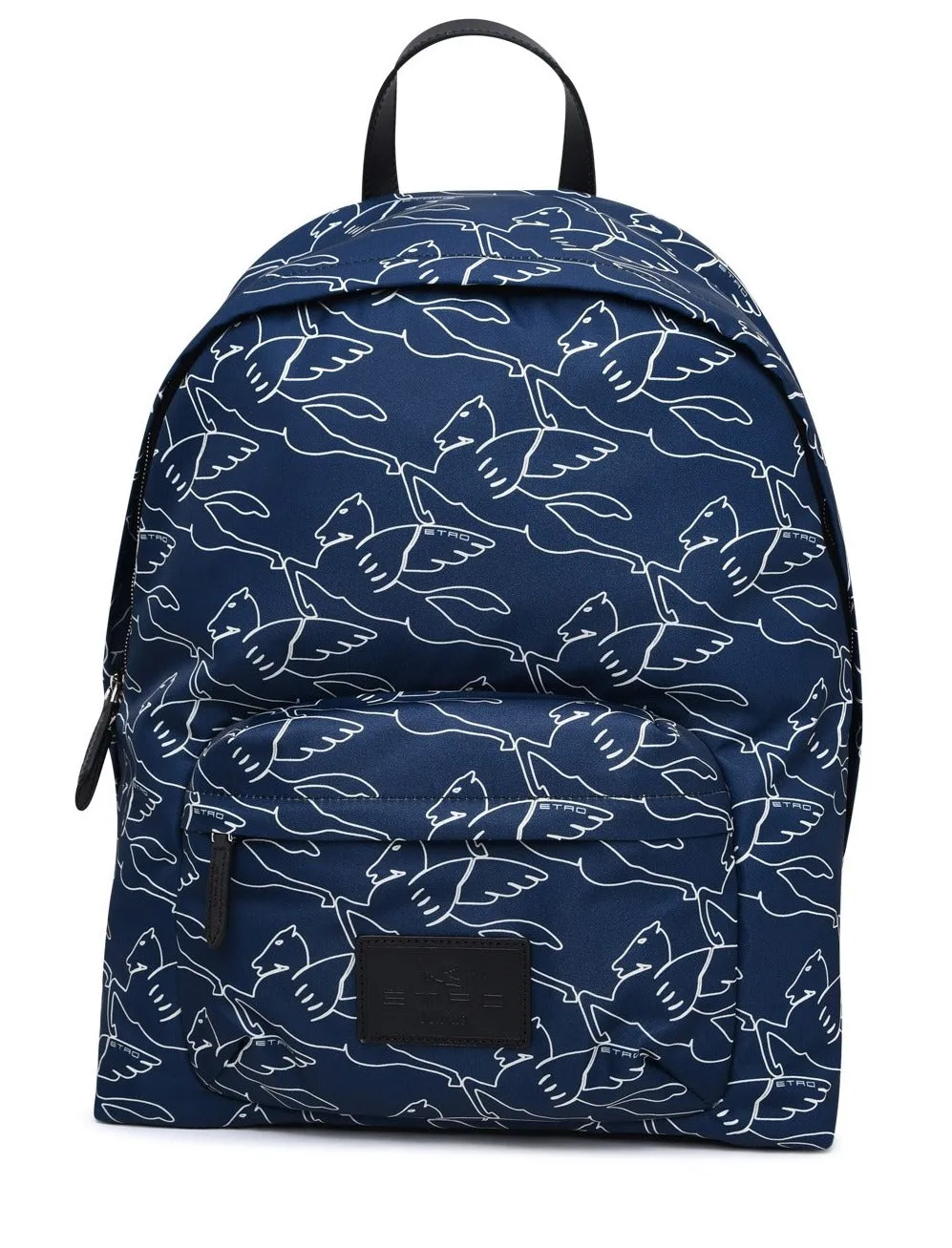 Etro Pegaso Printed Logo Patch Backpack