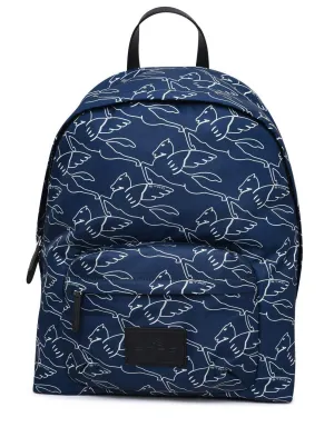 Etro Pegaso Printed Logo Patch Backpack