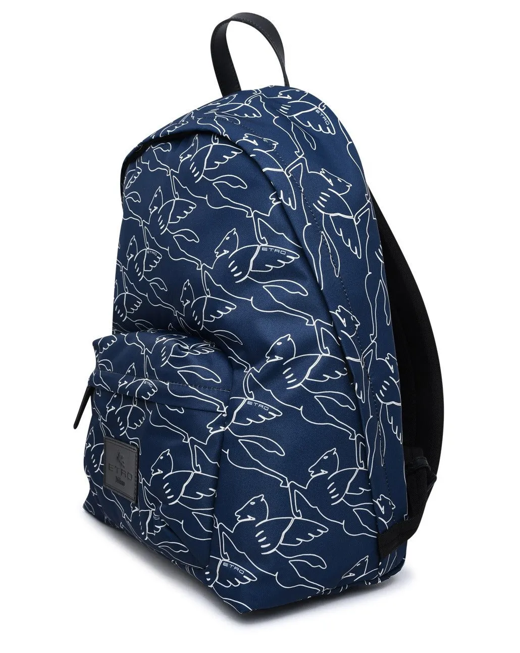 Etro Pegaso Printed Logo Patch Backpack