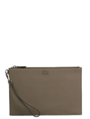Fendi Double F Zipped Clutch Bag