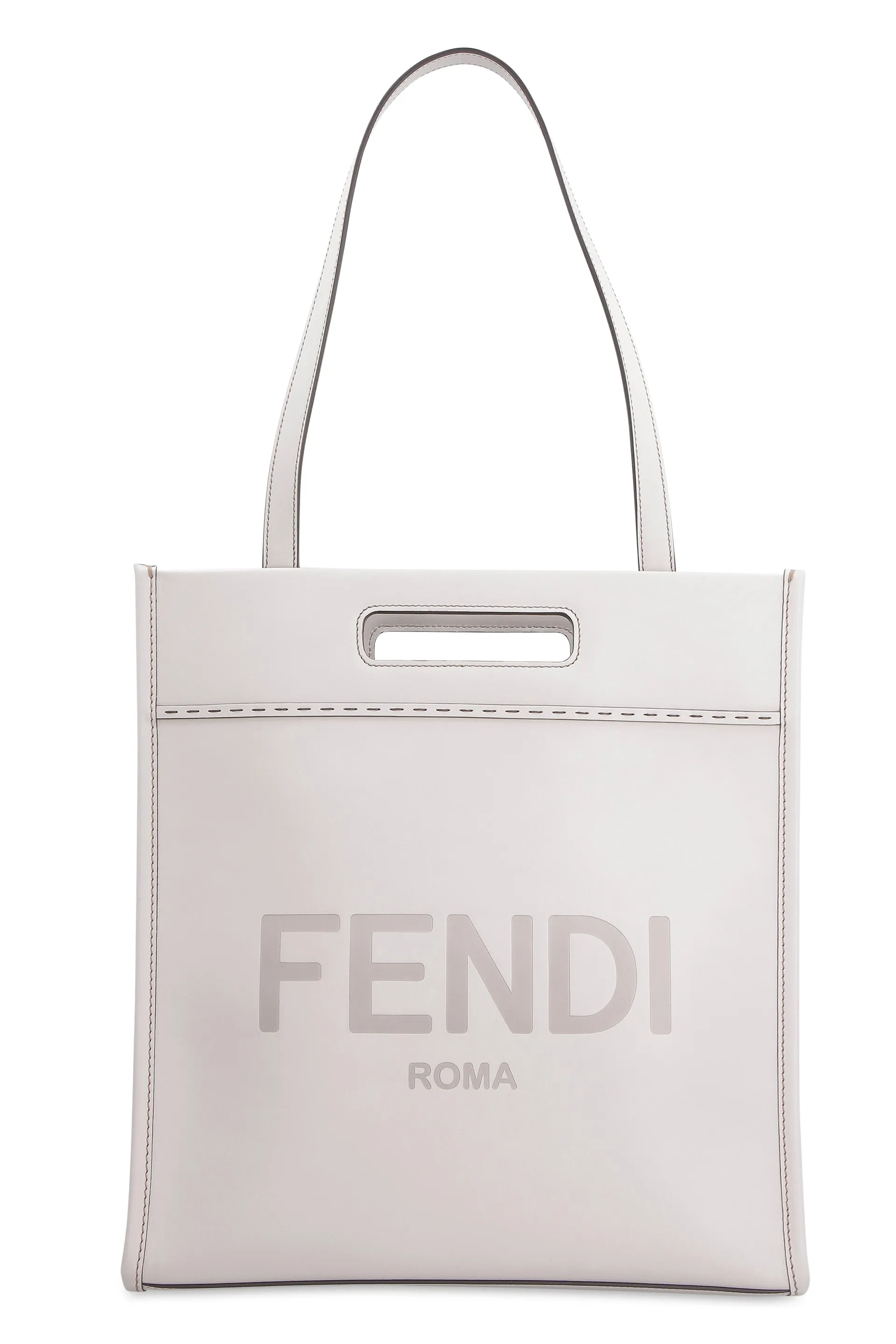 Fendi Roma Lettering Shopper Tote Bag
