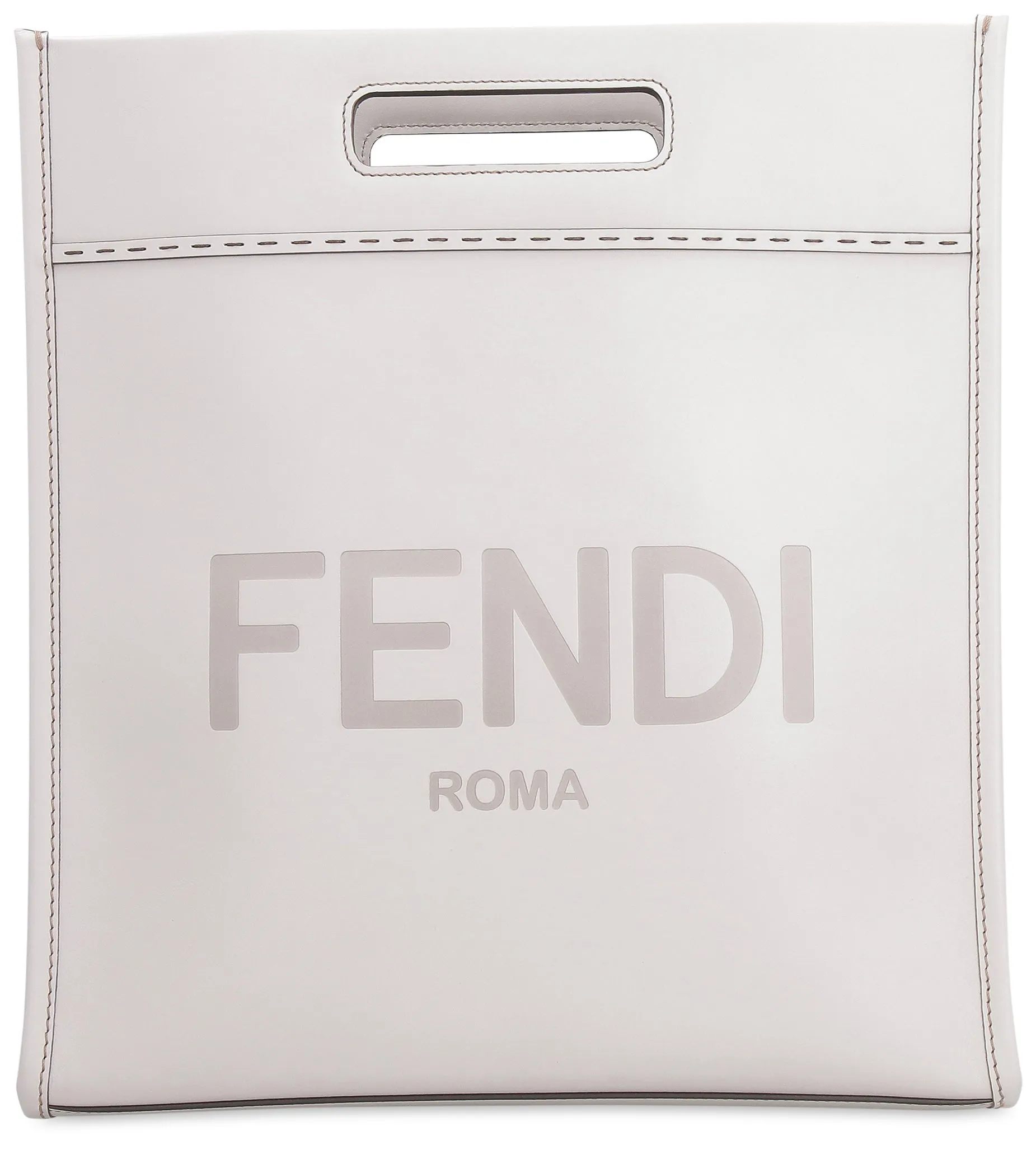 Fendi Roma Lettering Shopper Tote Bag