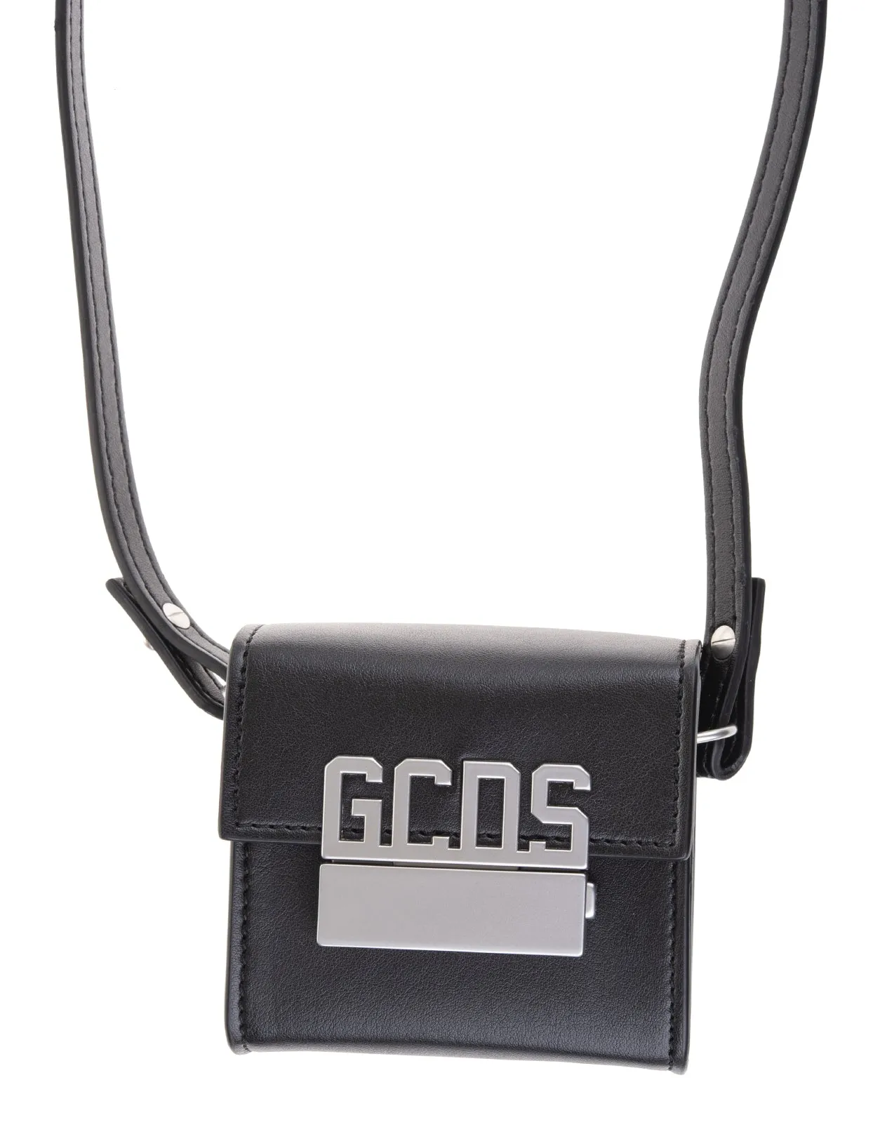GCDS Logo Plaque Foldover Messenger Bag