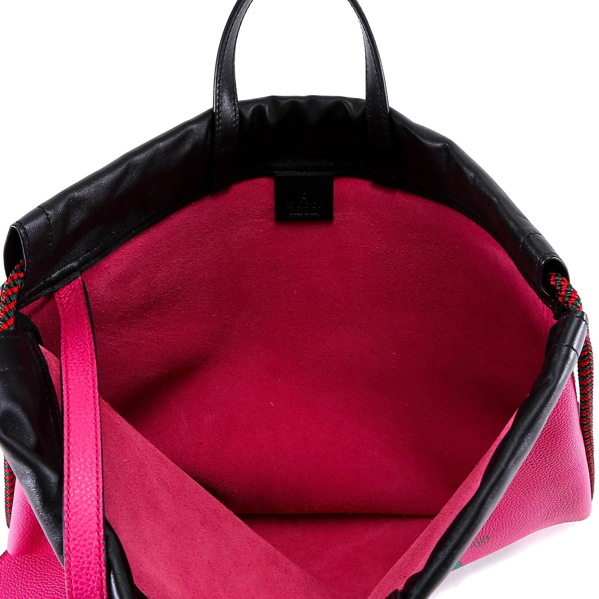 Gucci Logo Drawstring Leather Backpack