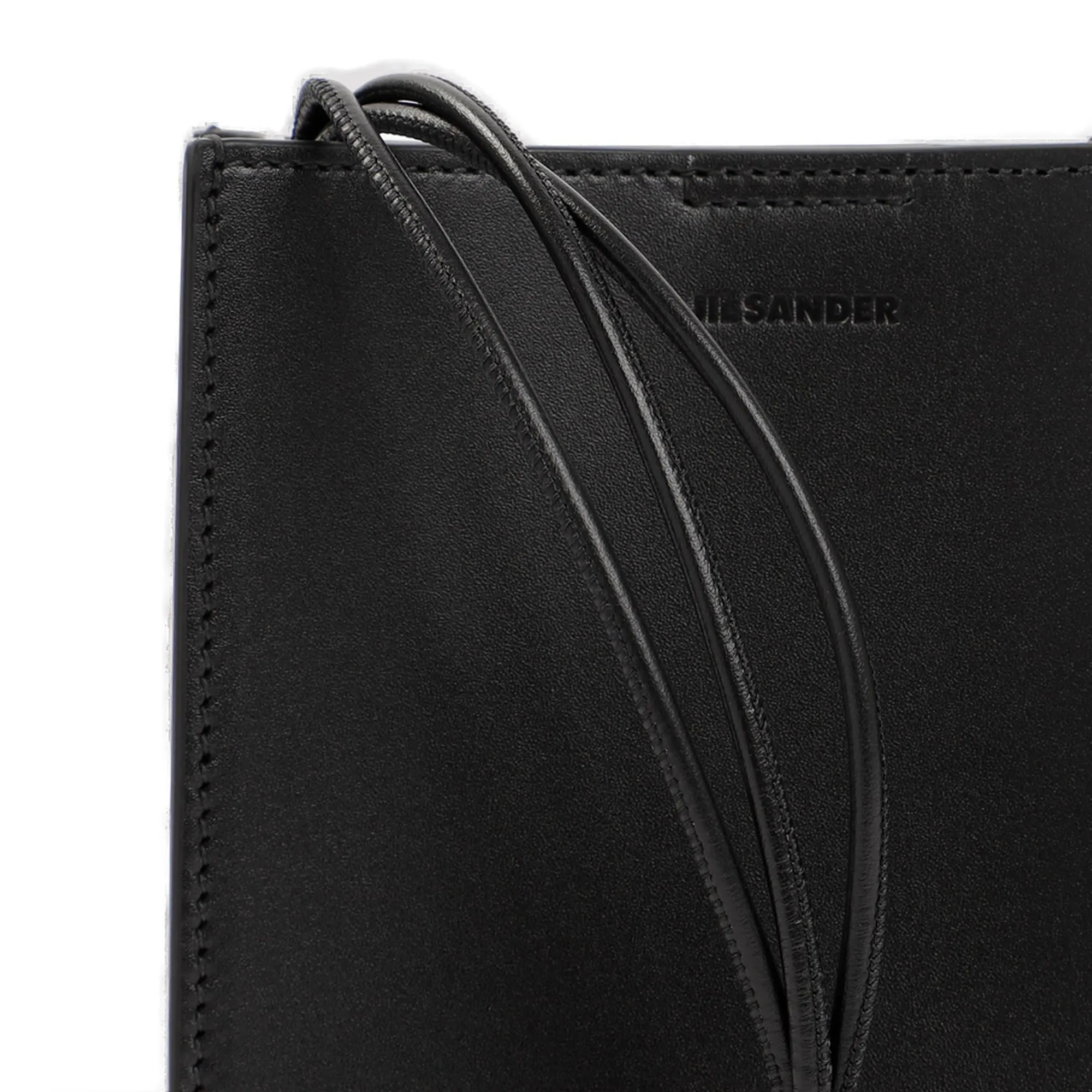 Jil Sander Logo Embossed Crossbody Bag