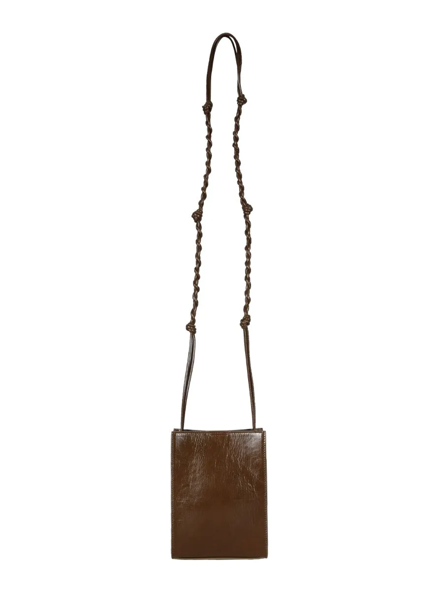 Jil Sander Tangle Logo Debossed Shoulder Bag