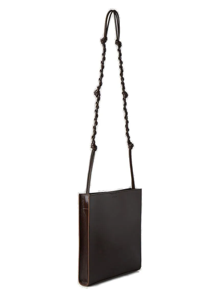 Jil Sander Tangle Logo Embossed Medium Crossbody Bag
