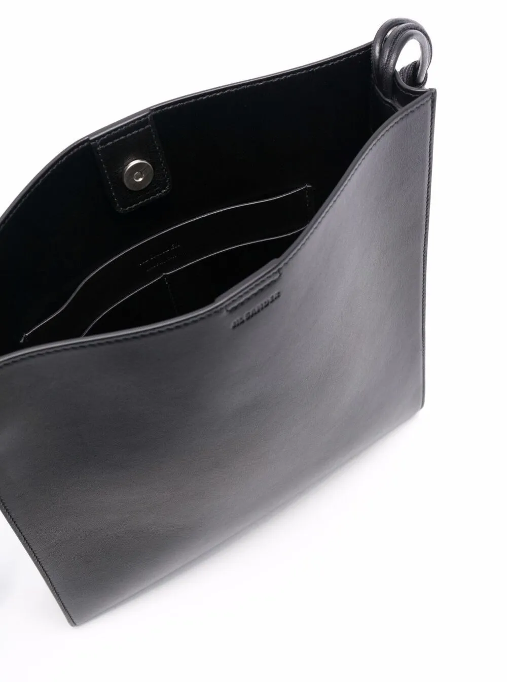 Jil Sander Tangle Logo Embossed Medium Shoulder Bag