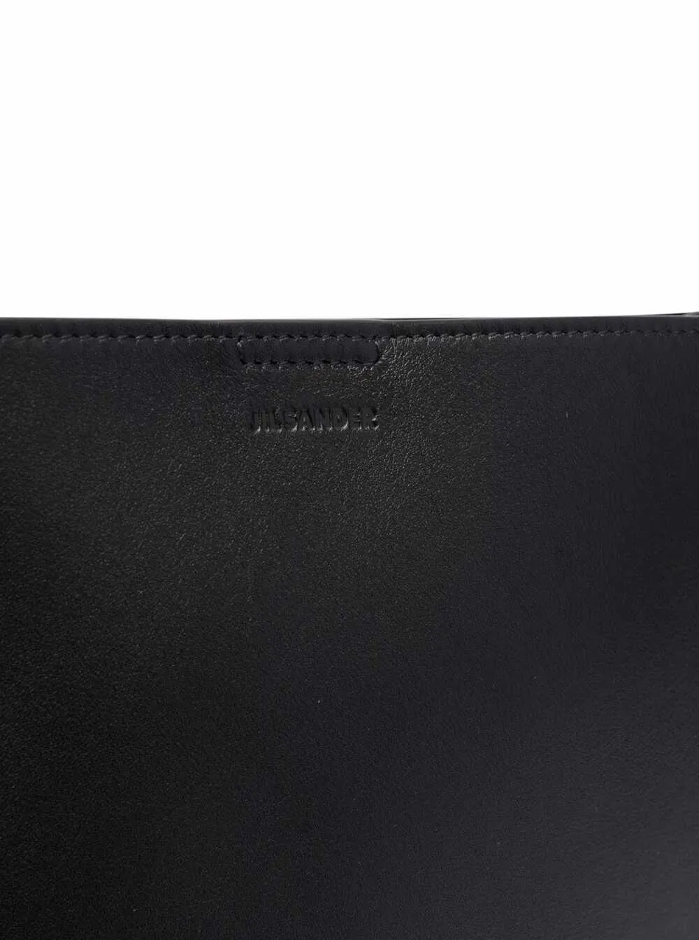 Jil Sander Tangle Logo Embossed Medium Shoulder Bag