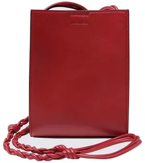 Jil Sander Tangle Logo Embossed Small Crossbody Bag