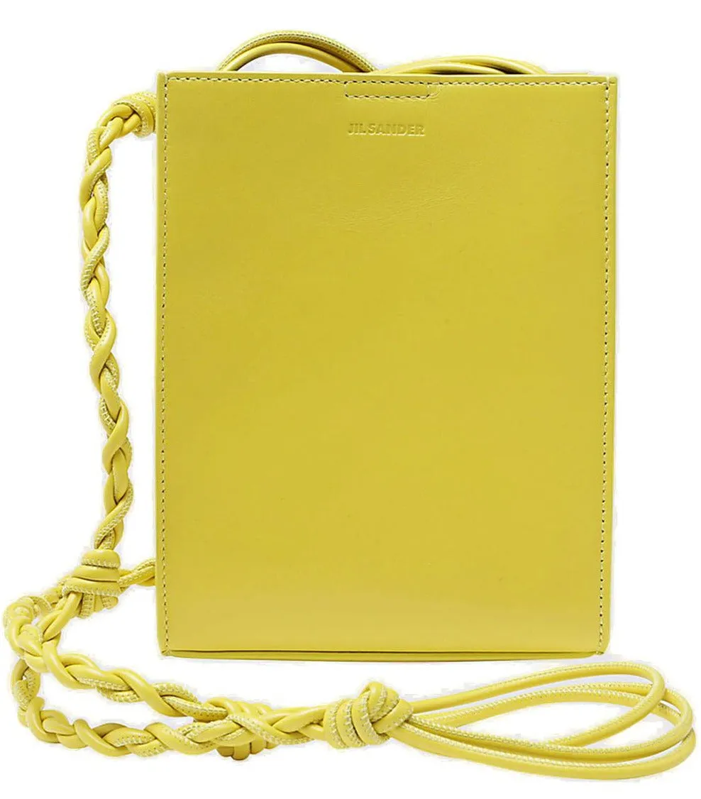 Jil Sander Tangle Logo Embossed Small Crossbody Bag