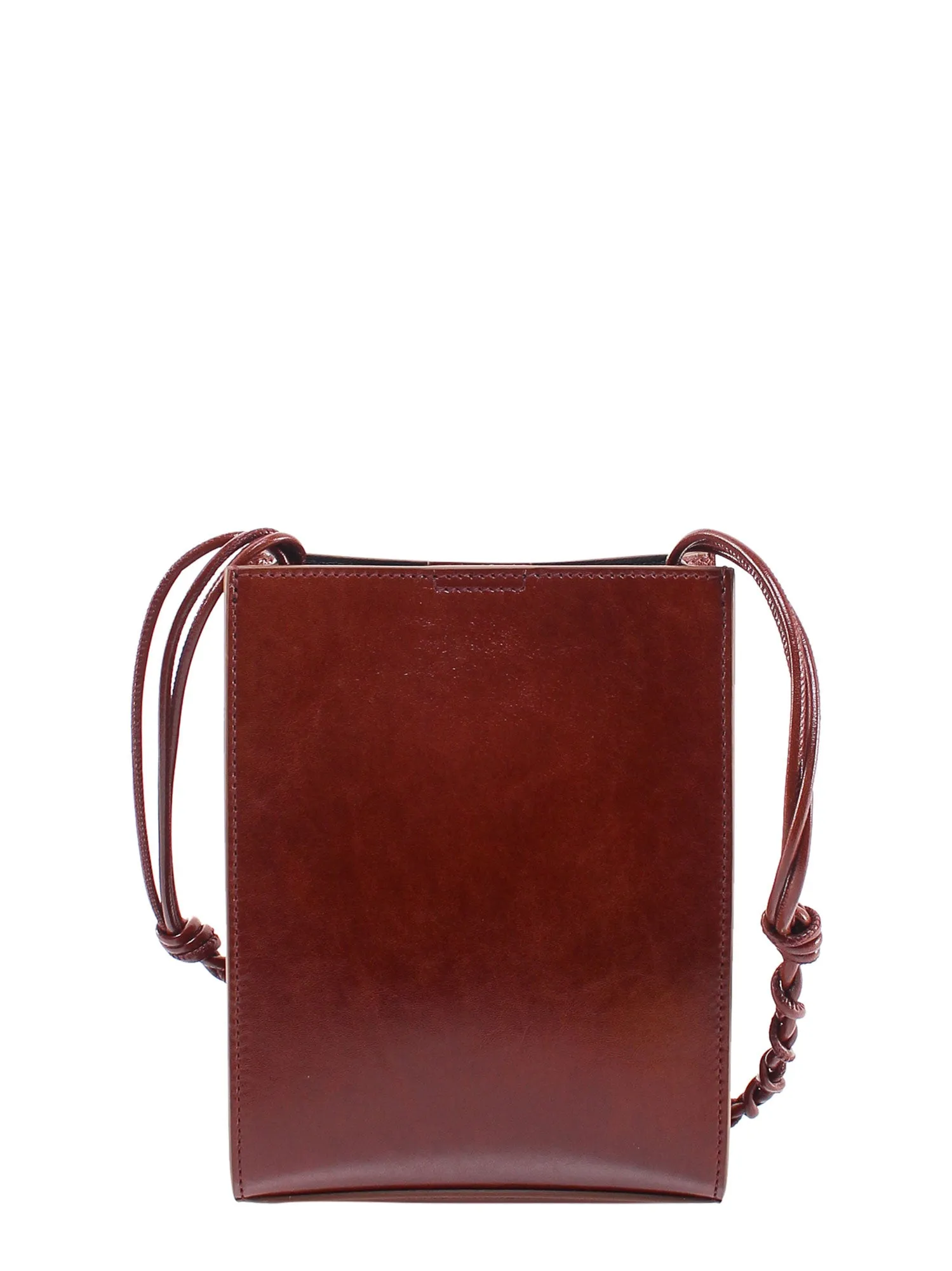Jil Sander Tangle Logo Embossed Small Shoulder Bag