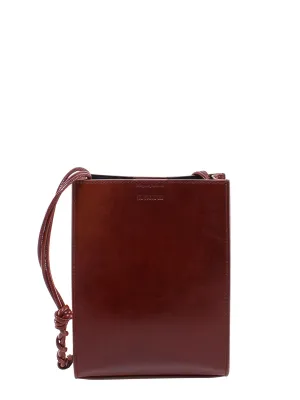 Jil Sander Tangle Logo Embossed Small Shoulder Bag