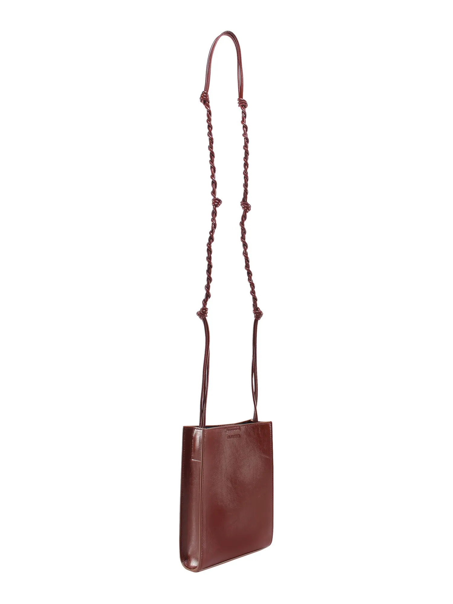 Jil Sander Tangle Logo Embossed Small Shoulder Bag