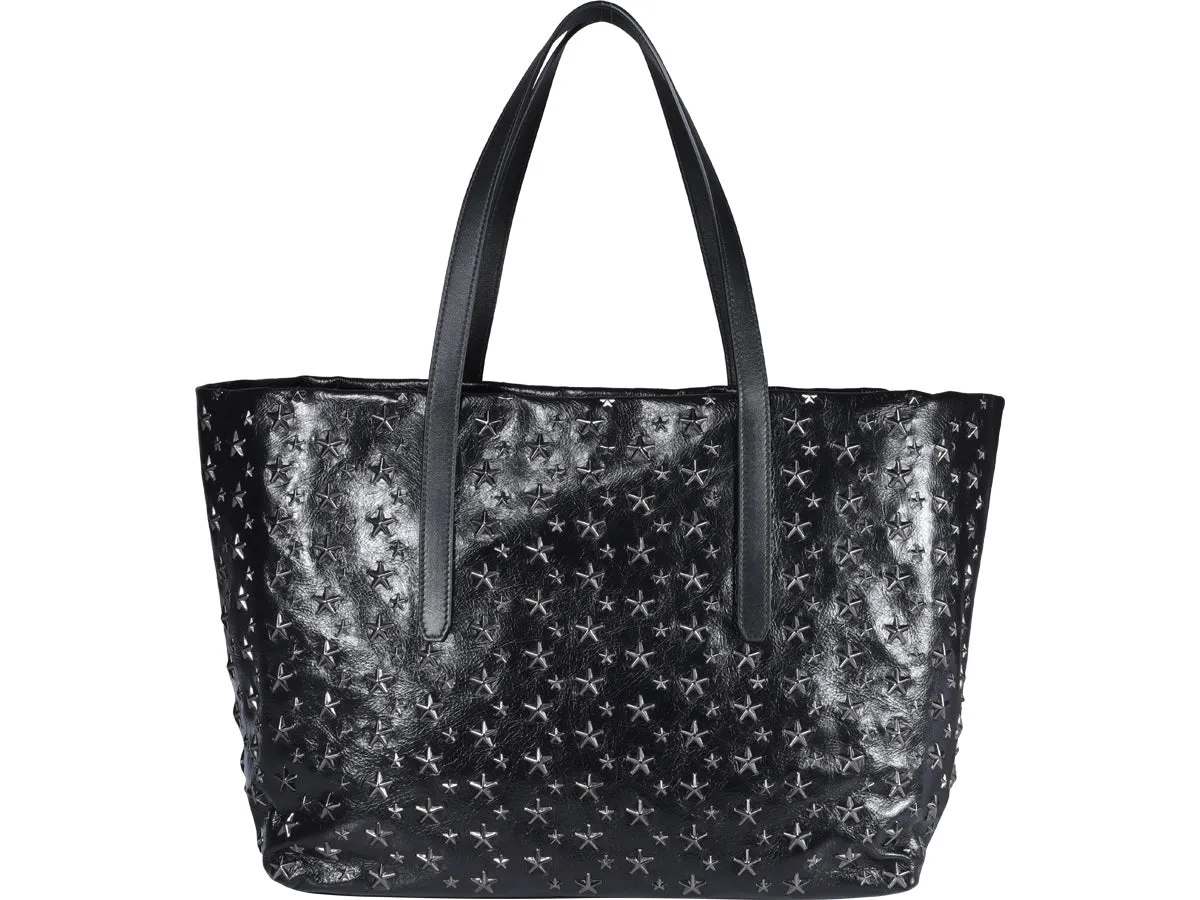 Jimmy Choo Logo Patch Star-Stud Tote Bag