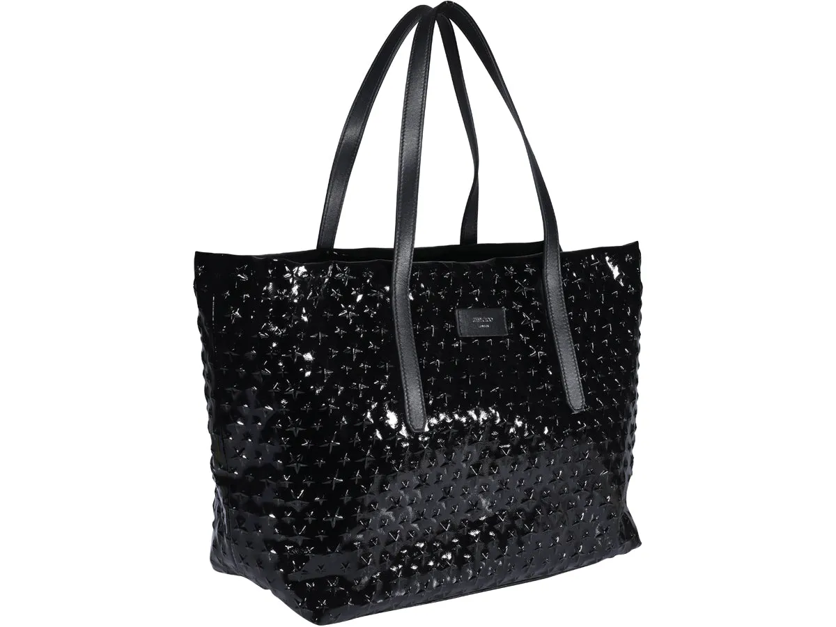 Jimmy Choo Logo Patch Star-Stud Tote Bag