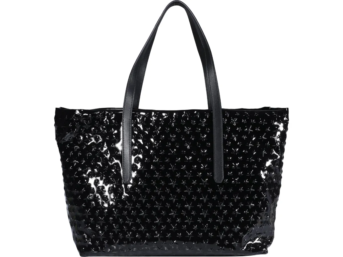 Jimmy Choo Logo Patch Star-Stud Tote Bag