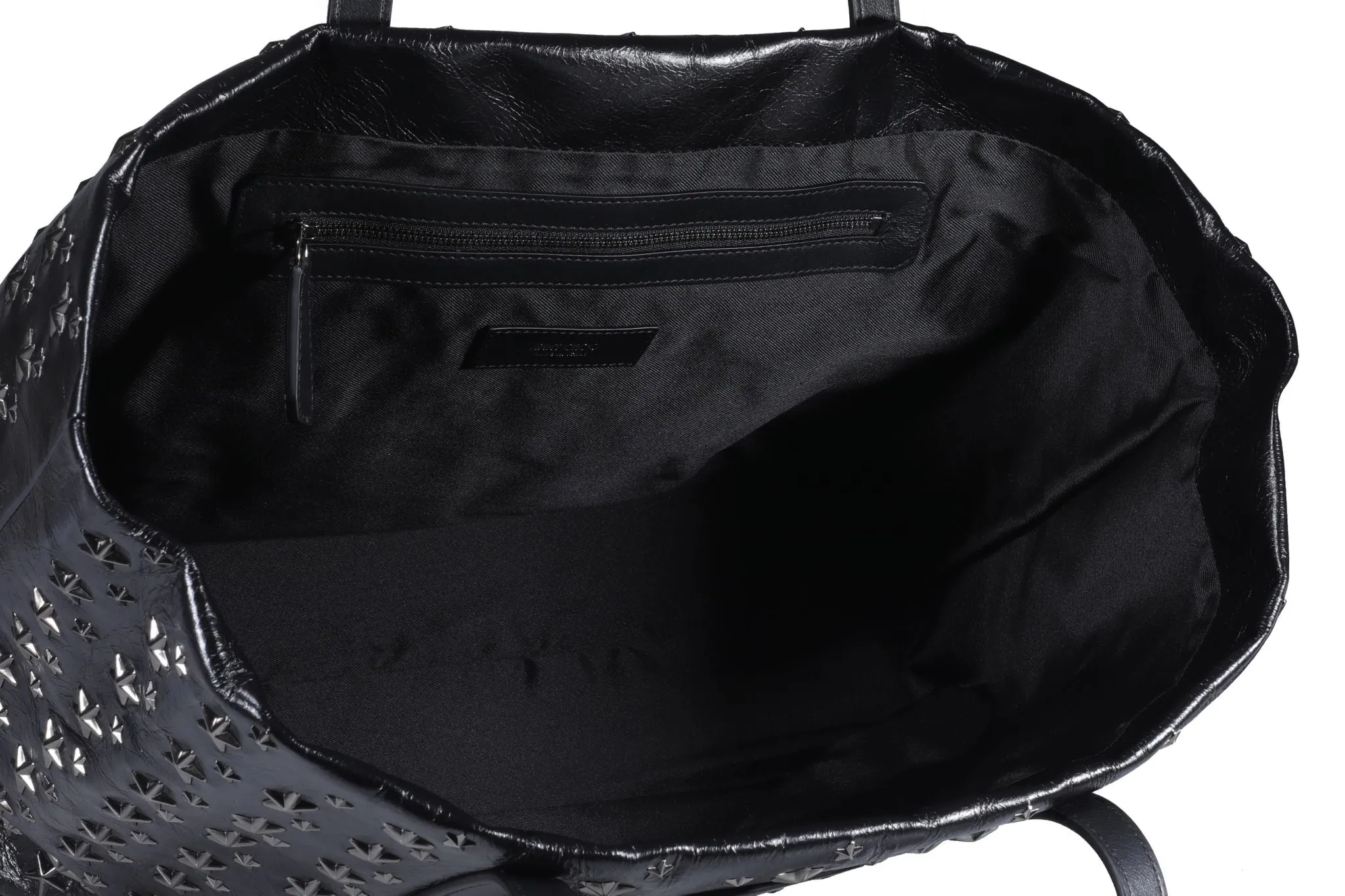 Jimmy Choo Logo Patch Star-Stud Tote Bag