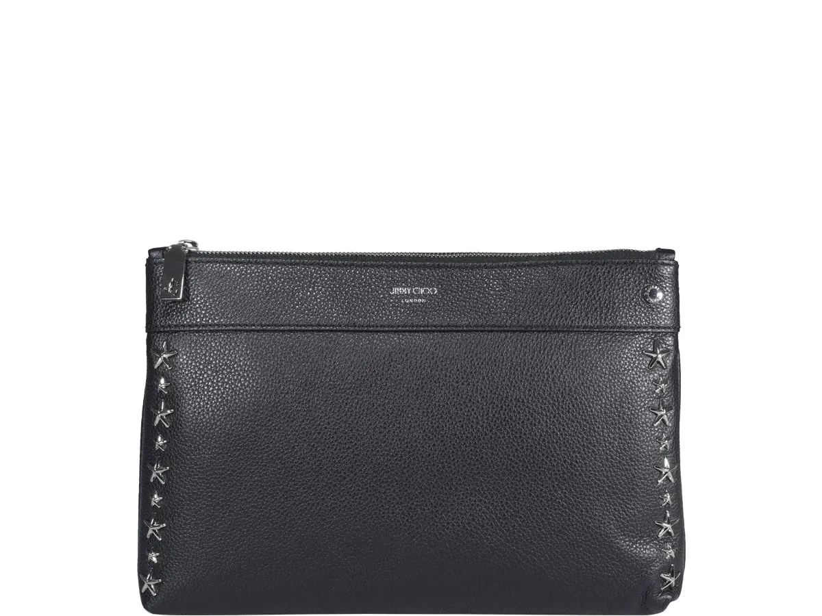 Jimmy Choo Star Embellished Zipped Clutch Bag