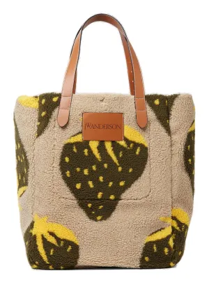 JW Anderson Logo Patch Fleece Tote Bag