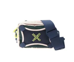 Kenzo Little X Logo Printed Color Block Shoulder Bag