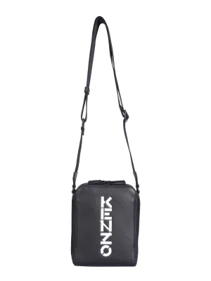 Kenzo Logo Embossed Zipped Shoulder Bag