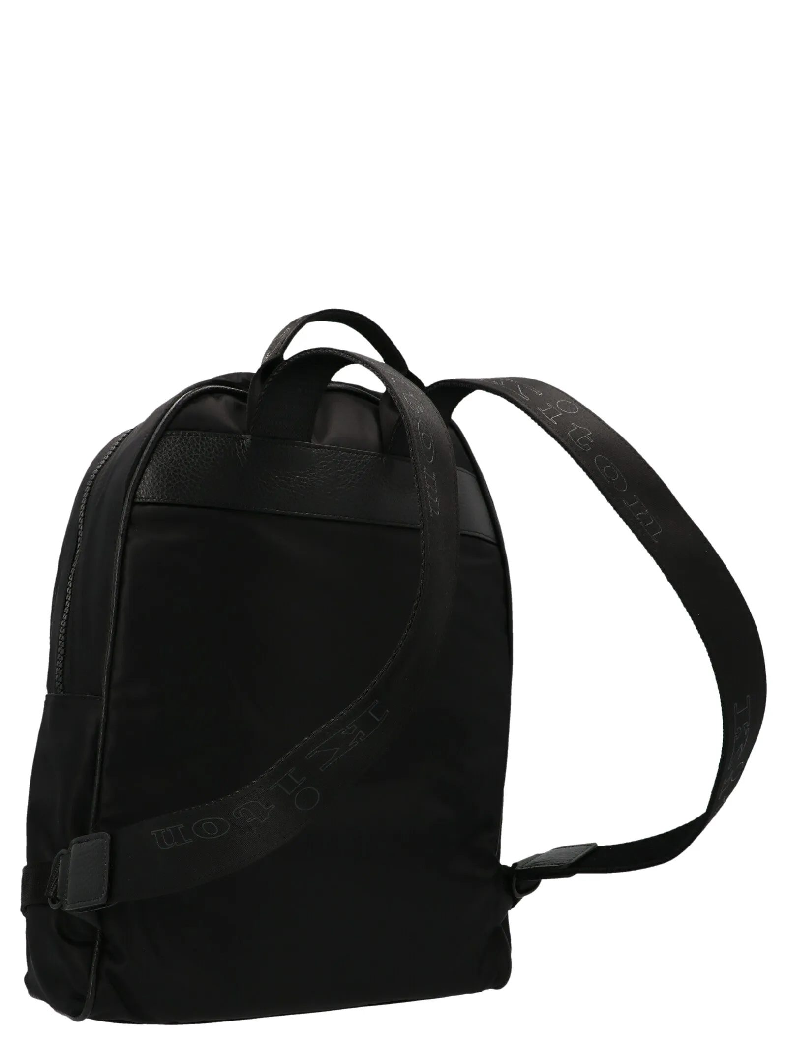 Kiton Logo Detailed Double Zip Backpack