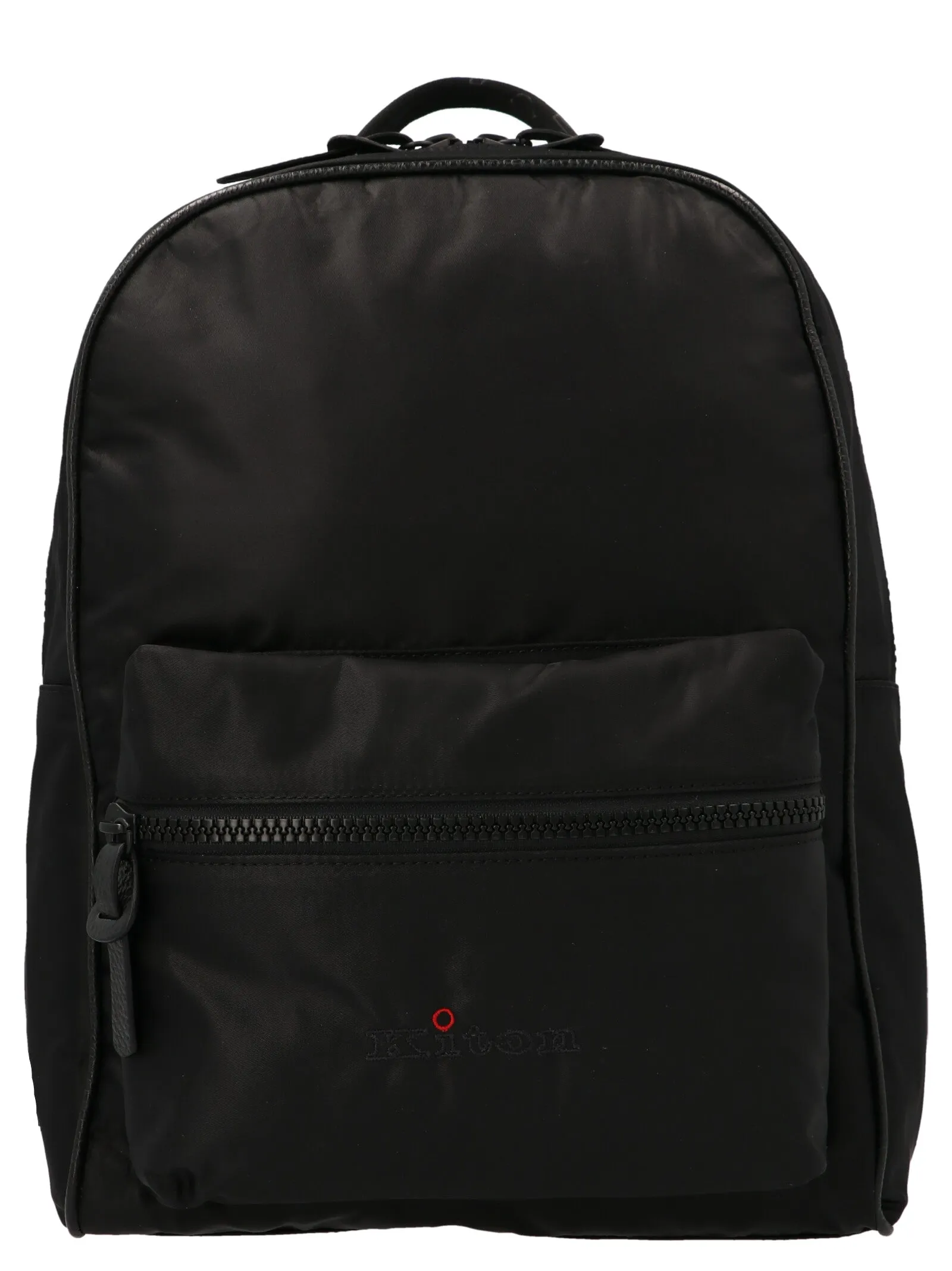 Kiton Logo Detailed Double Zip Backpack
