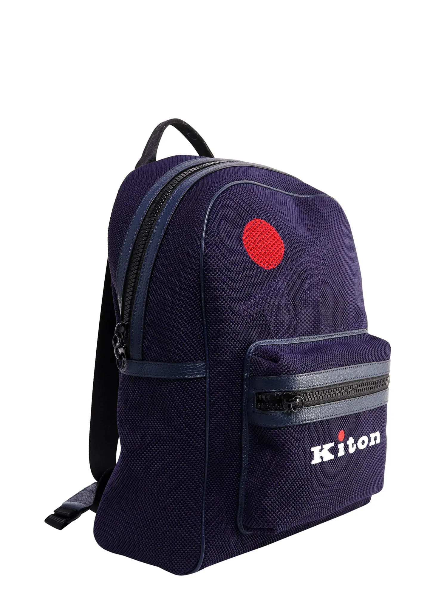 Kiton Logo Printed Zip-Around Backpack