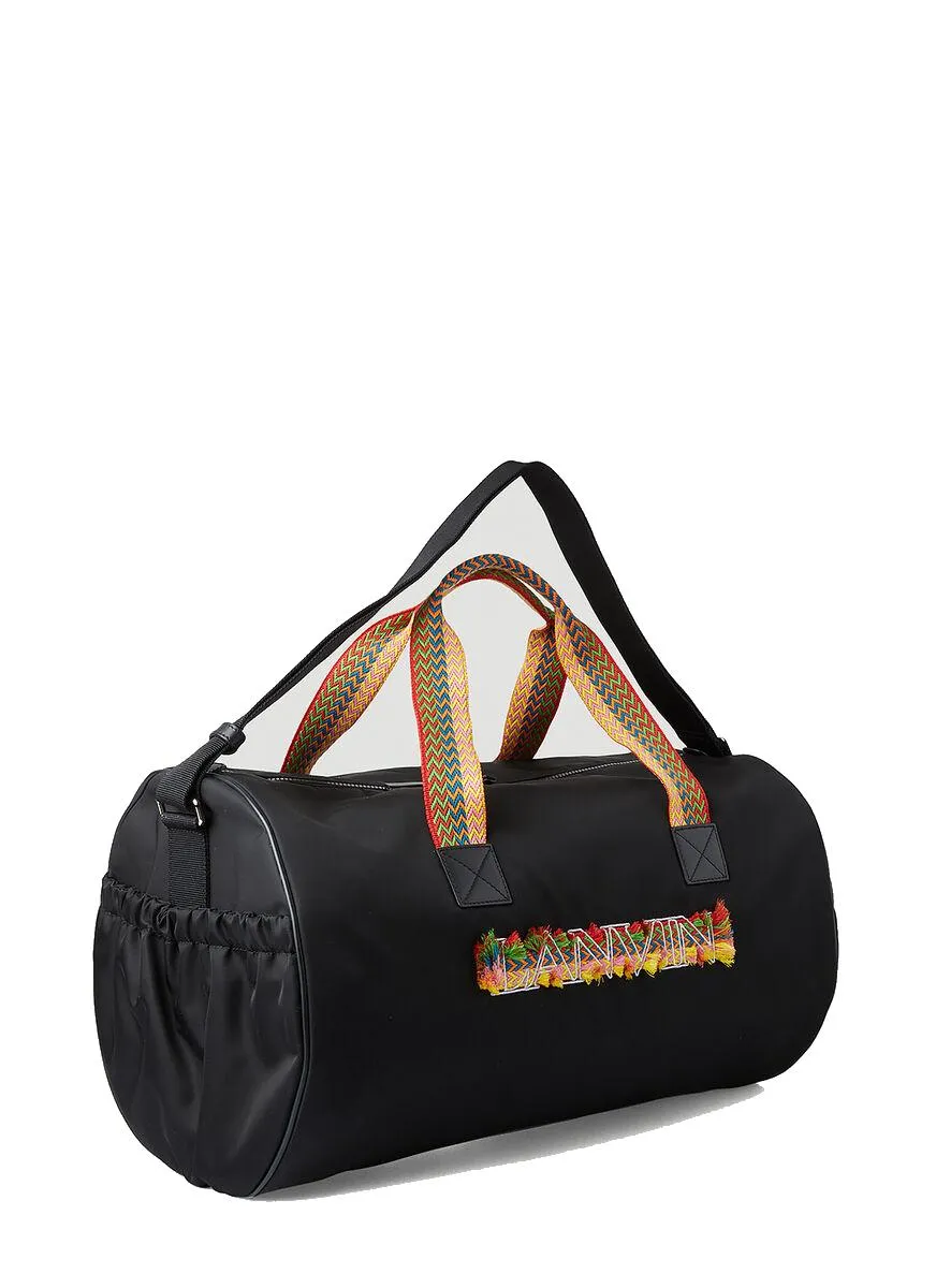Lanvin Logo Embroidered Duffle Bag