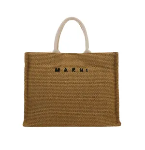 Marni Logo Detailed Tote Bag