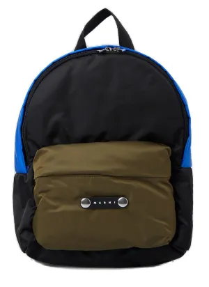 Marni Logo Detailed Zip-Up Backpack