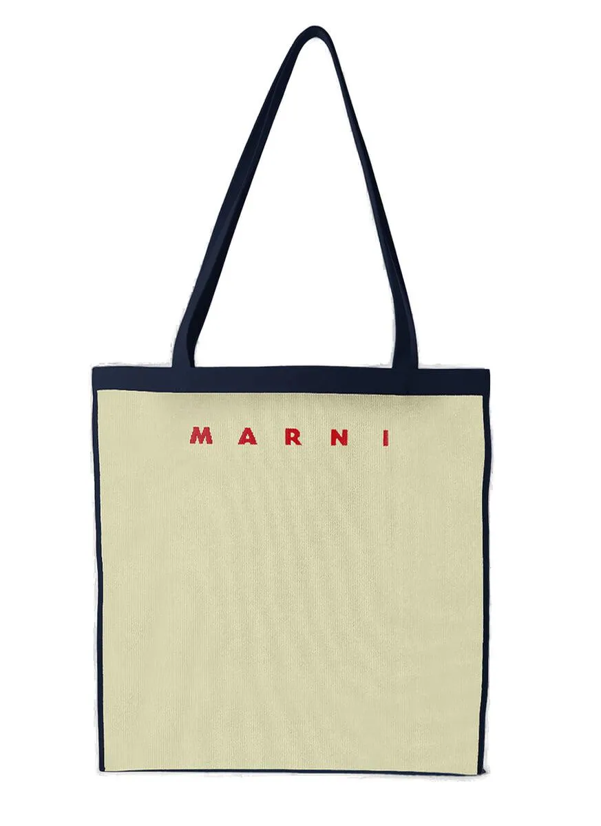 Marni Logo Embroidered Tote Bag