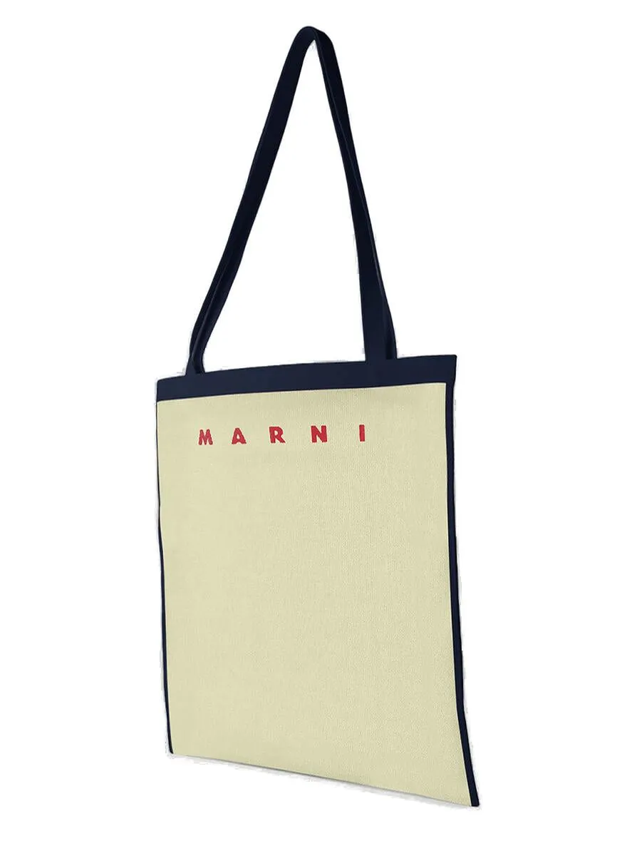 Marni Logo Embroidered Tote Bag