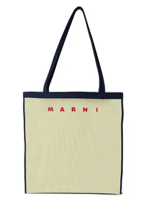 Marni Logo Embroidered Tote Bag