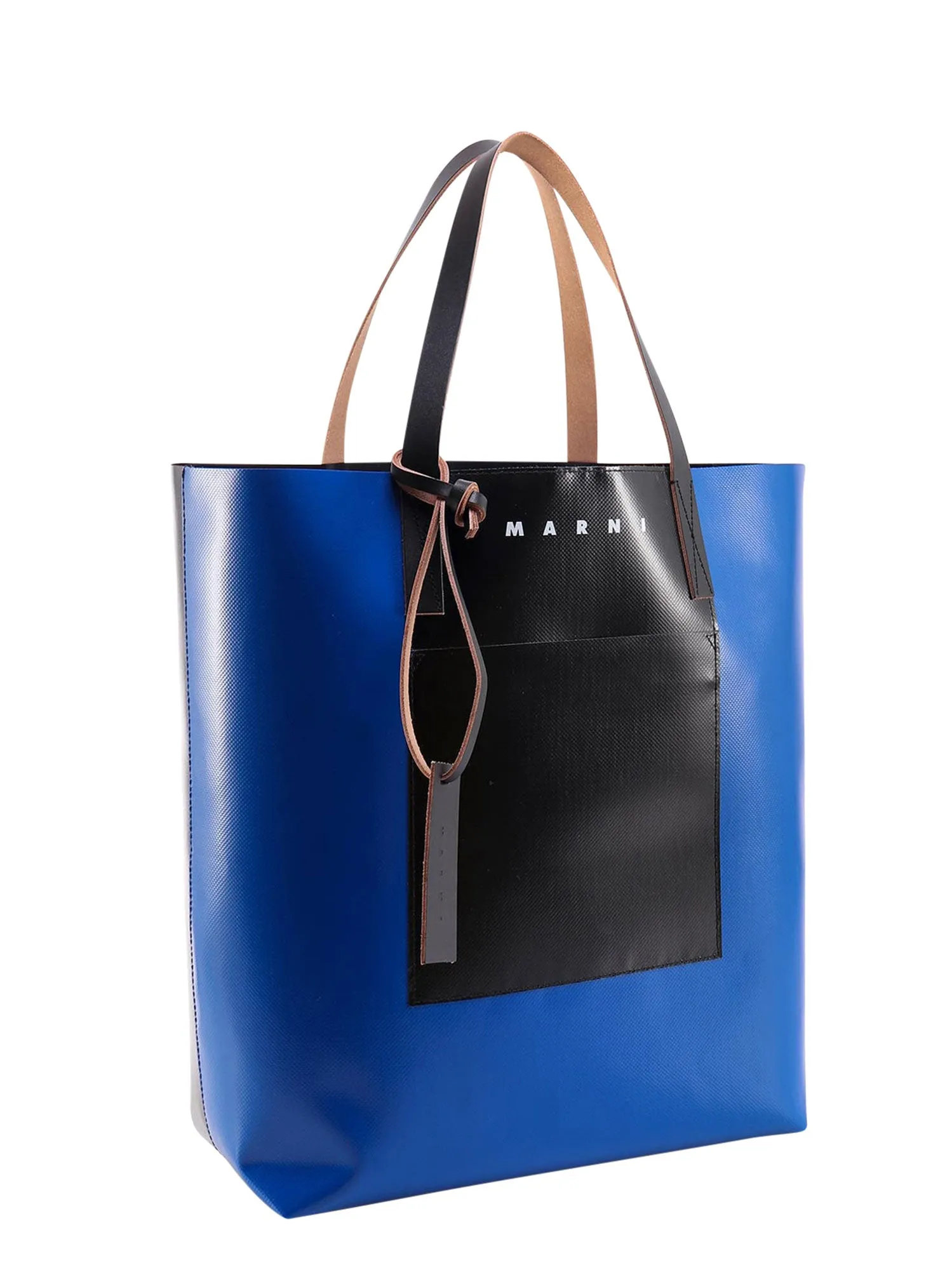 Marni Logo Printed Two-Tone Tote Bag