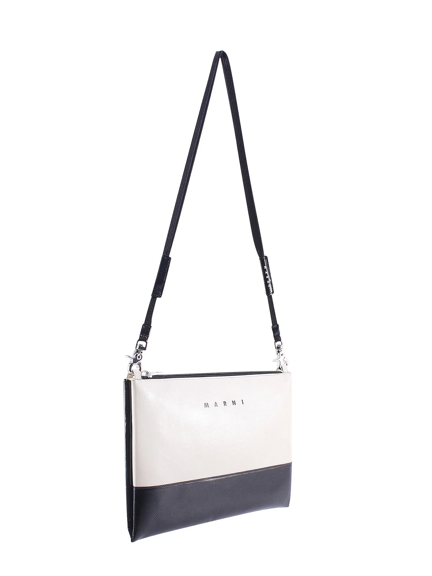 Marni Tribeca Logo Printed Zip-Up Clutch Bag