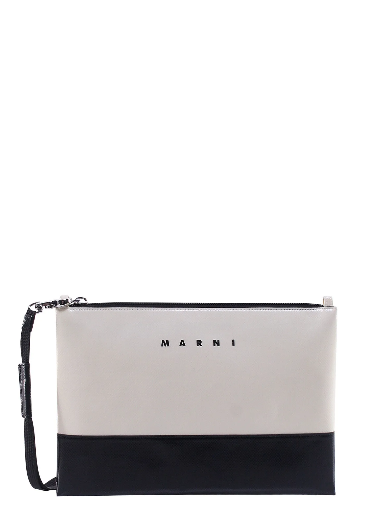 Marni Tribeca Logo Printed Zip-Up Clutch Bag