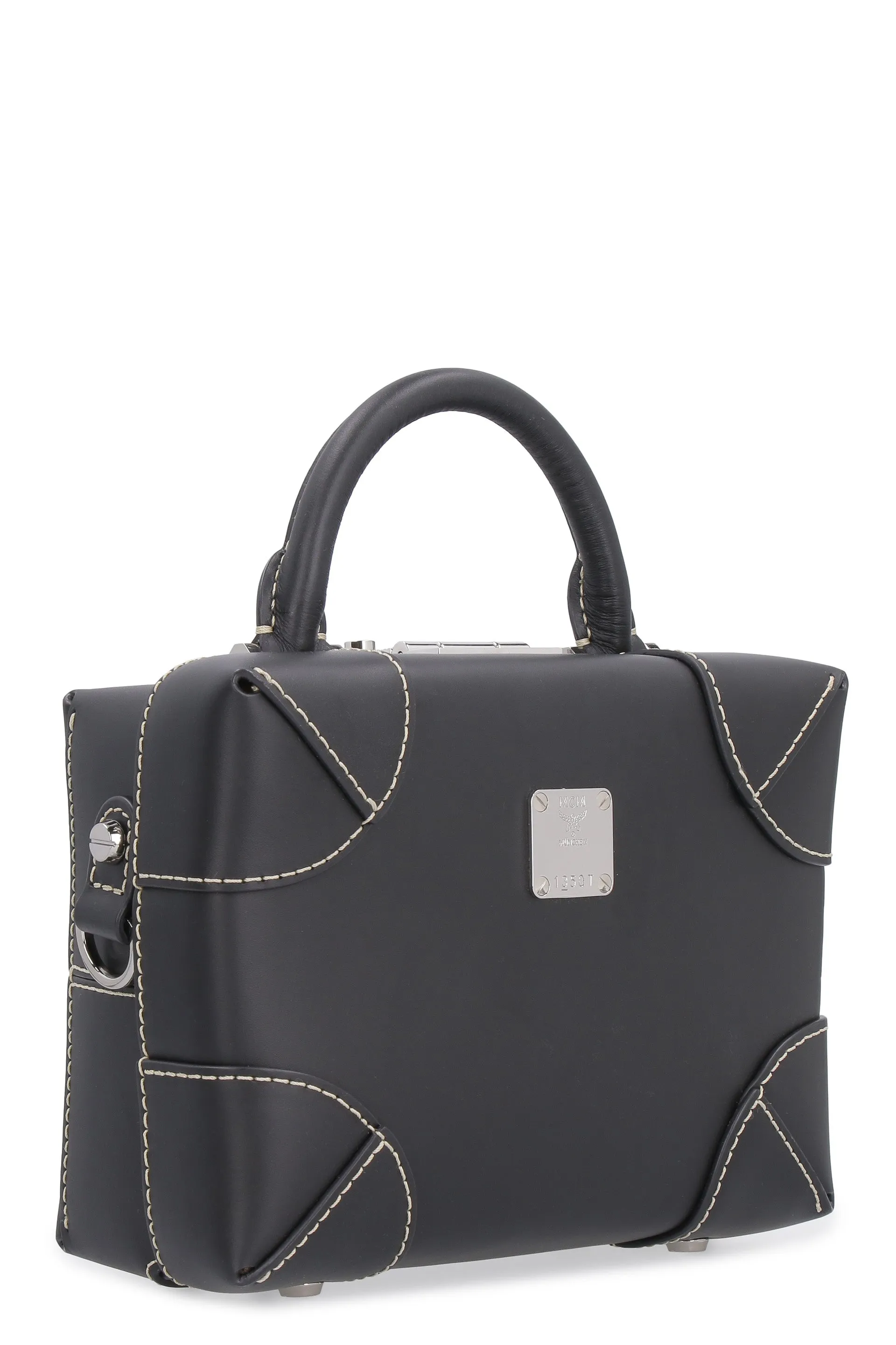 MCM Logo Plaque Mini Tote Bag