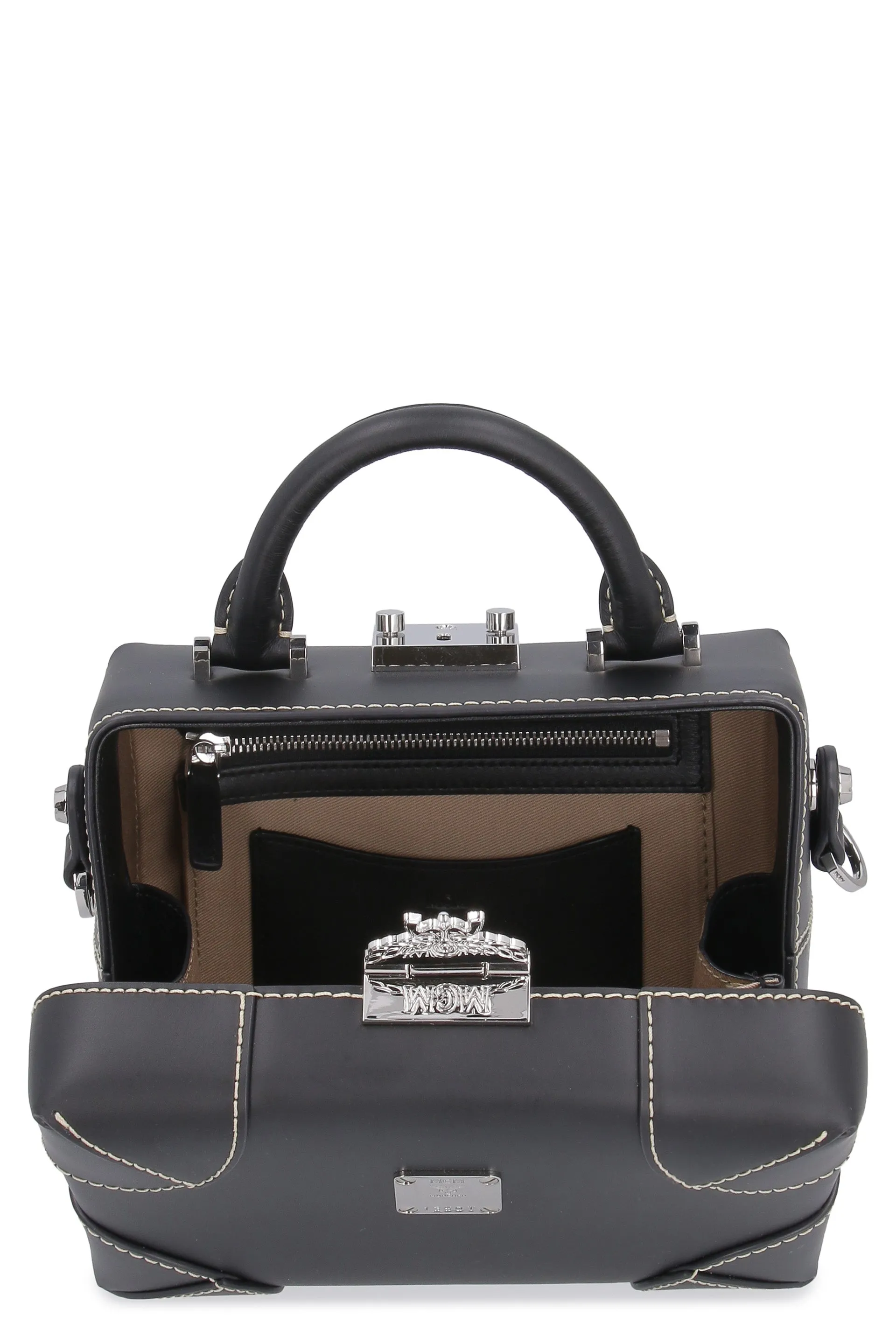 MCM Logo Plaque Mini Tote Bag